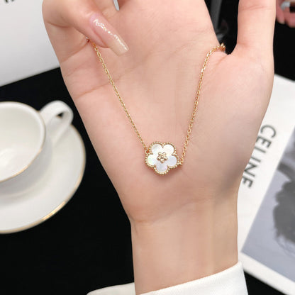 [⭐Aura]LUCKY WHITE MOP PLUM BLOSSOM  BRACELET