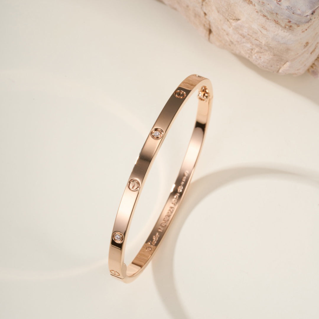 [⭐Aura]LOVE BRACELET 3.65MM 6 DIAMONDS