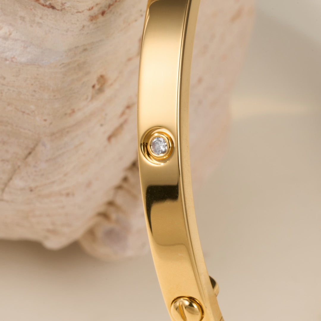[⭐Aura]LOVE BRACELET 3.65MM 6 DIAMONDS