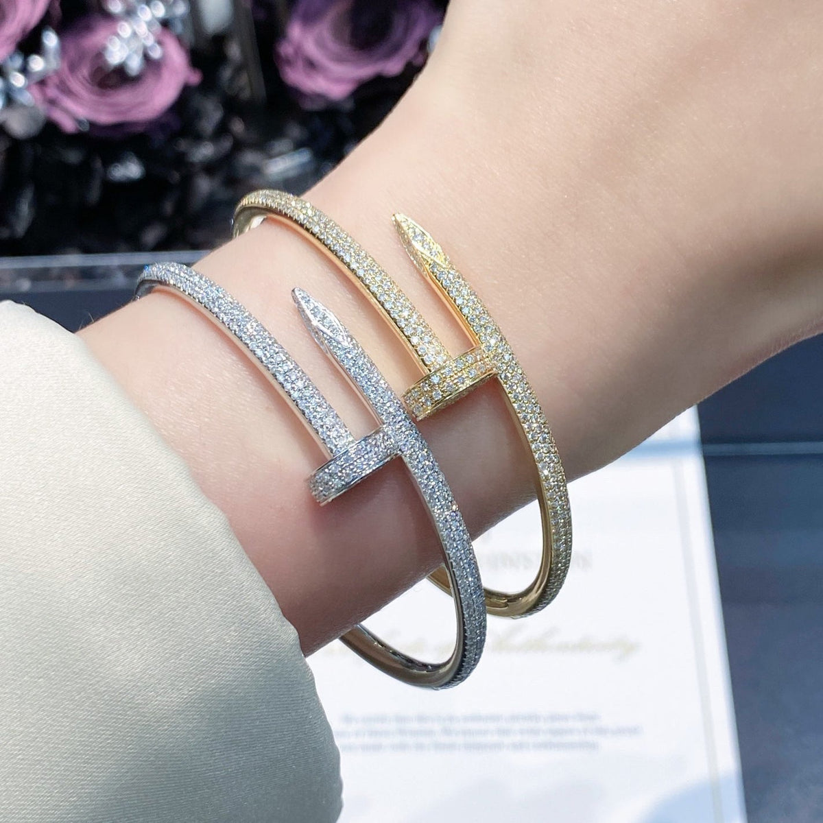 [⭐Aura]JUSTE BRACELET 3.5MM ALL DIAMONDS