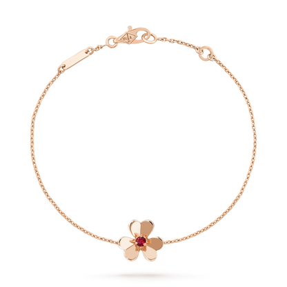 [⭐Aura]FRIVOLE GOLD FLOWER PINK MALACHITE BRACELET