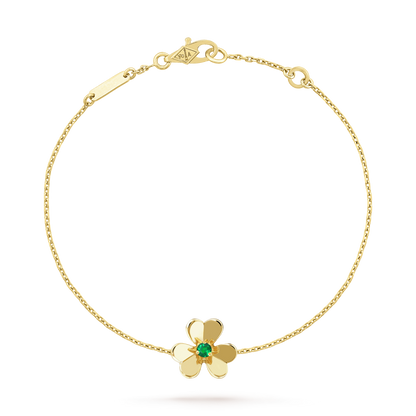 [⭐Aura]FRIVOLE GOLD FLOWER PINK MALACHITE BRACELET