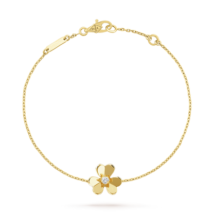 [⭐Aura]FRIVOLE GOLD FLOWER PINK MALACHITE BRACELET