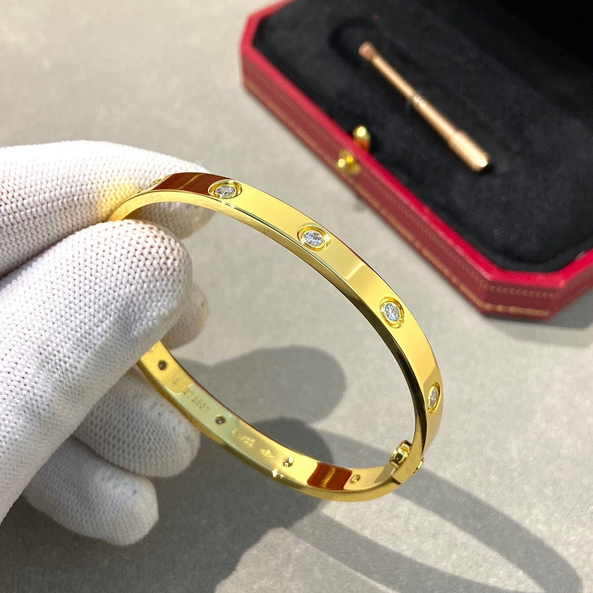 [⭐Aura]LOVE BRACELET 6.1MM 10 DIAMONDS