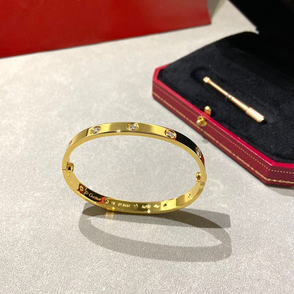 [⭐Aura]LOVE BRACELET 6.1MM 10 DIAMONDS