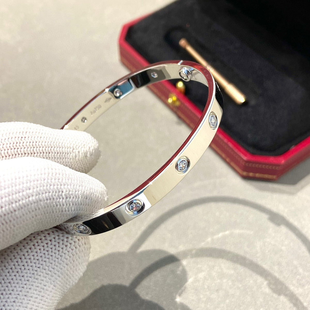 [⭐Aura]LOVE BRACELET 6.1MM 10 DIAMONDS