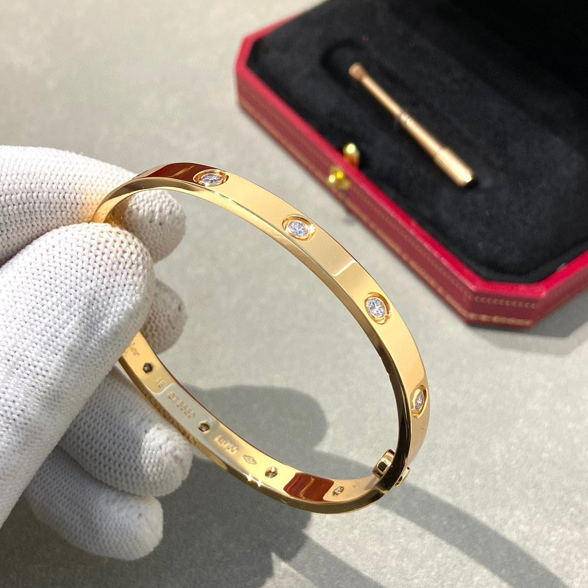 [⭐Aura]LOVE BRACELET 6.1MM 10 DIAMONDS
