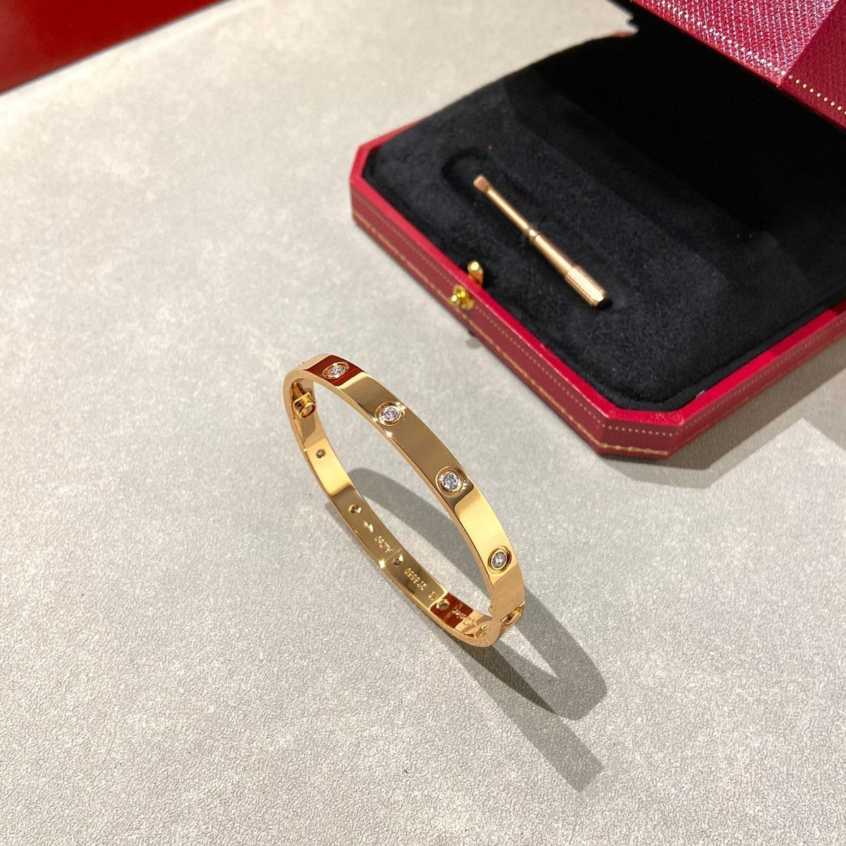 [⭐Aura]LOVE BRACELET 6.1MM 10 DIAMONDS