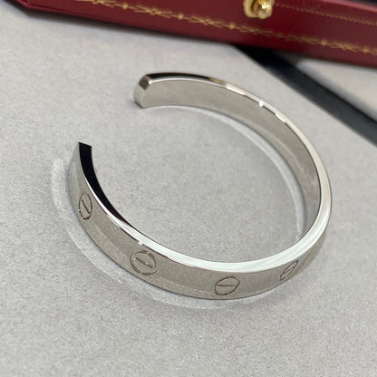 [⭐Aura]LOVE BRACELET 6.1MM 1 DIAMOND OPEN CUFF