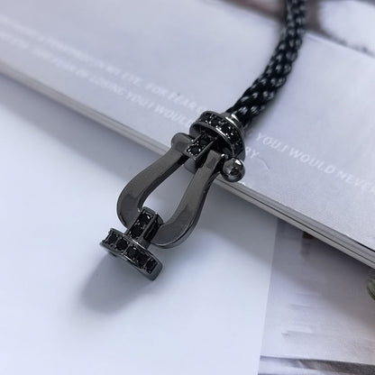 [⭐Aura]FORCE LARGE SERIES HORSESHOE BLACK SAMURAI BRACELET