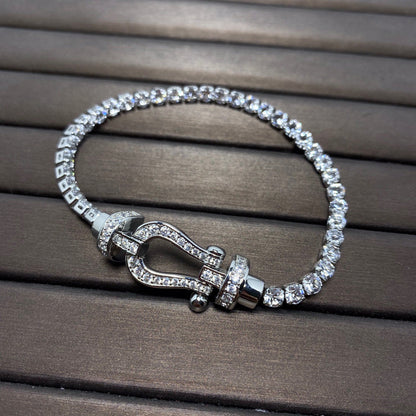 [⭐Aura]FORCE  HORSESHOE  DIAMOND TENNIS BRACELET