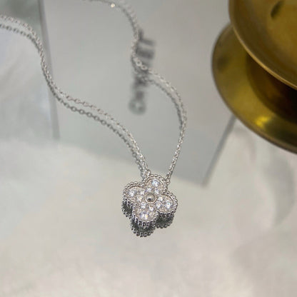 [⭐Aura]CLOVER 15MM DIAMOND SINGLE FLOWER NECKLACE