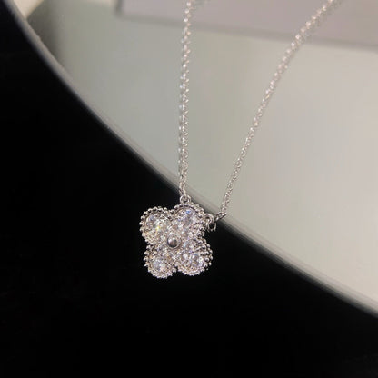 [⭐Aura]CLOVER 15MM DIAMOND SINGLE FLOWER NECKLACE