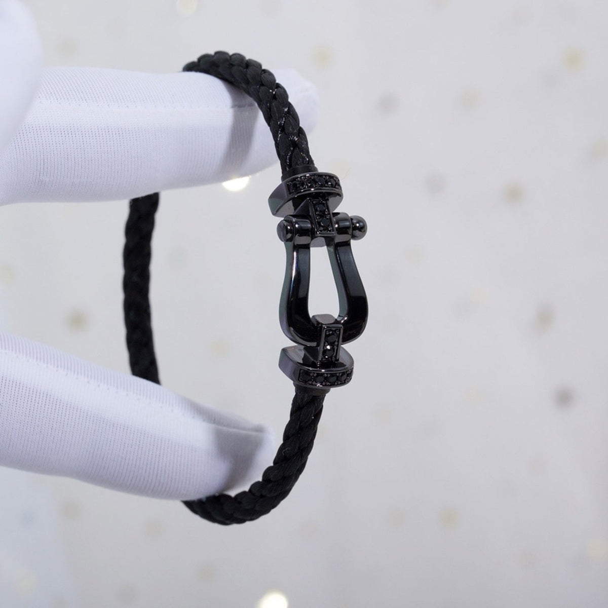 [⭐Aura]FORCE LARGE SERIES HORSESHOE BLACK SAMURAI BRACELET