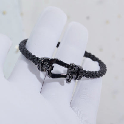 [⭐Aura]FORCE LARGE SERIES HORSESHOE BLACK SAMURAI BRACELET