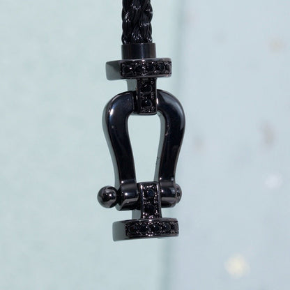 [⭐Aura]FORCE LARGE SERIES HORSESHOE BLACK SAMURAI BRACELET