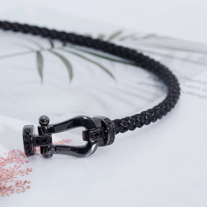 [⭐Aura]FORCE LARGE SERIES HORSESHOE BLACK SAMURAI BRACELET