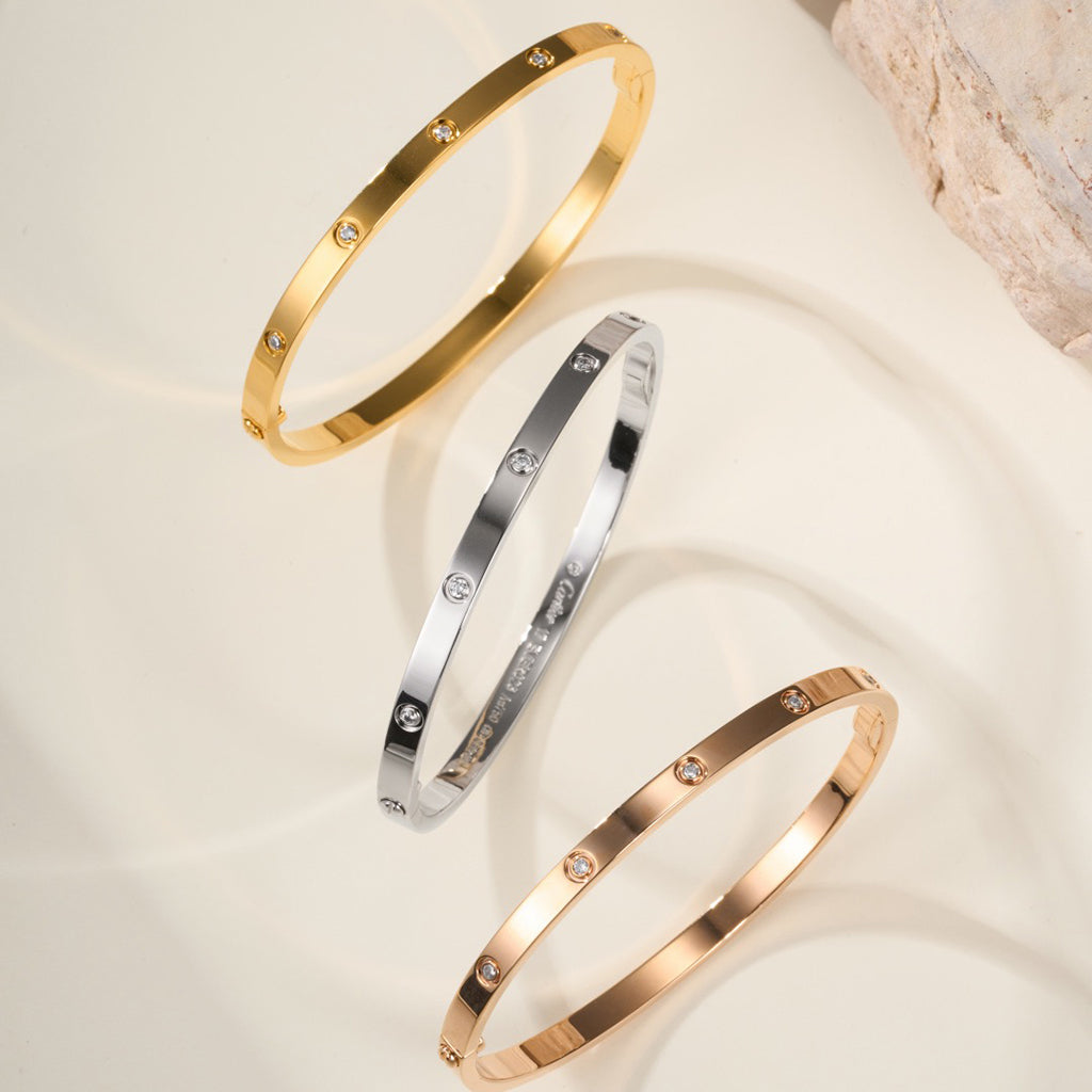 [⭐Aura]LOVE BRACELET 3.65MM 10 DIAMONDS