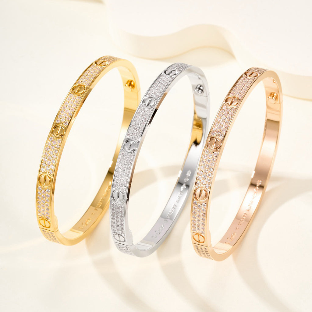 [⭐Aura]LOVE BRACELET 4.8MM DIAMOND-PAVED
