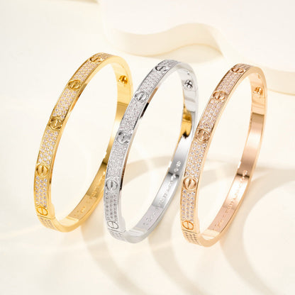 [⭐Aura]LOVE BRACELET 4.8MM DIAMOND-PAVED