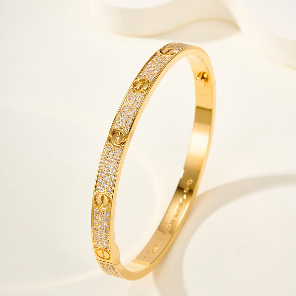 [⭐Aura]LOVE BRACELET 4.8MM DIAMOND-PAVED