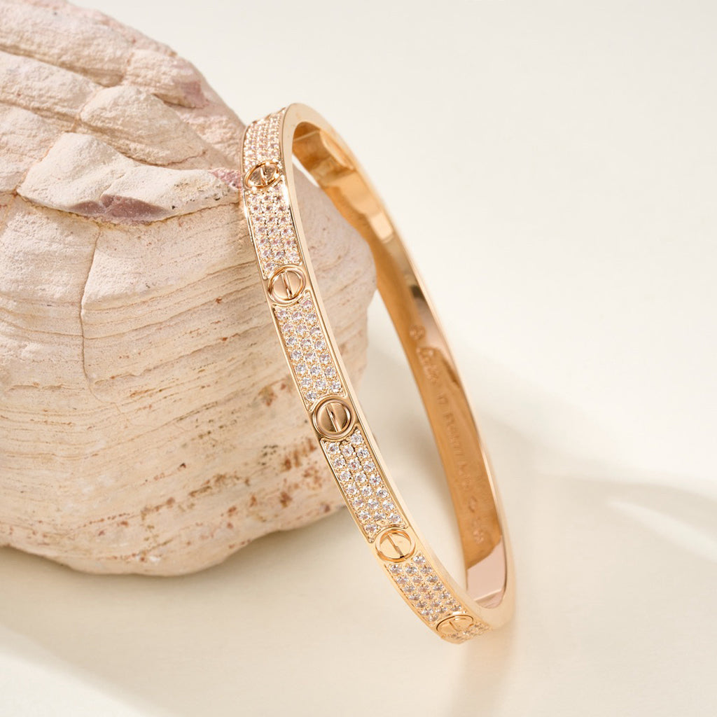 [⭐Aura]LOVE BRACELET 4.8MM DIAMOND-PAVED