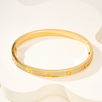 [⭐Aura]LOVE BRACELET 4.8MM DIAMOND-PAVED