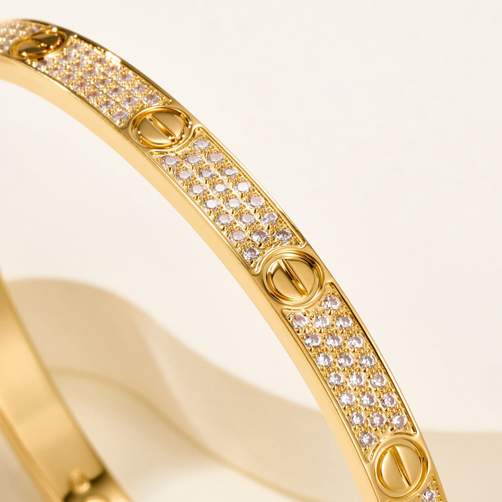 [⭐Aura]LOVE BRACELET 4.8MM DIAMOND-PAVED