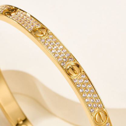 [⭐Aura]LOVE BRACELET 4.8MM DIAMOND-PAVED