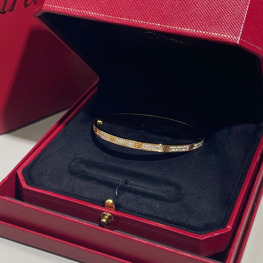 [⭐Aura]LOVE BRACELET 3.65MM DIAMOND-PAVED