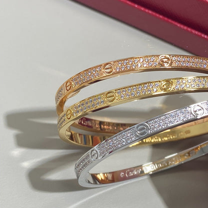 [⭐Aura]LOVE BRACELET 3.65MM DIAMOND-PAVED