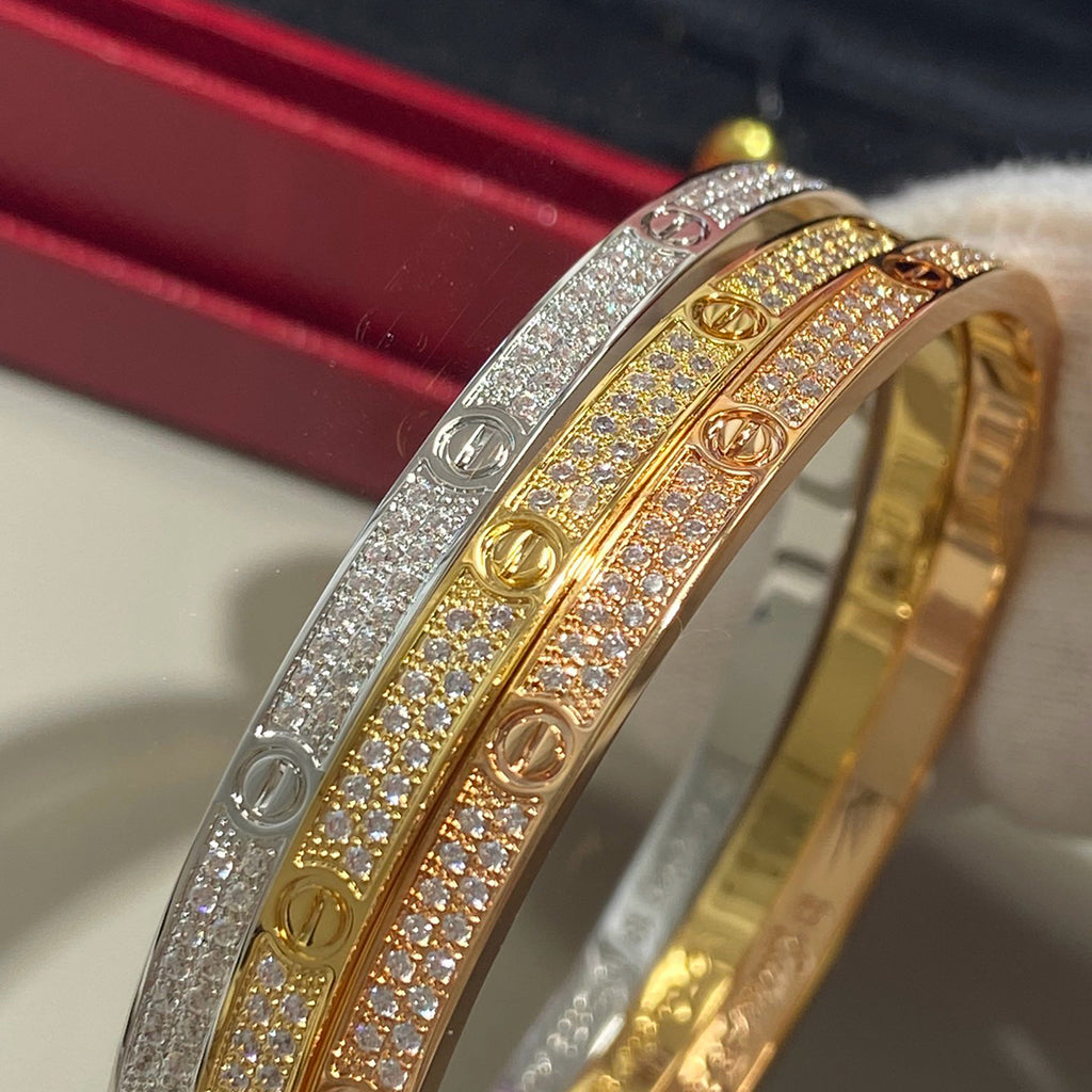 [⭐Aura]LOVE BRACELET 3.65MM DIAMOND-PAVED