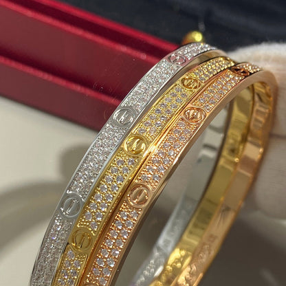 [⭐Aura]LOVE BRACELET 3.65MM DIAMOND-PAVED