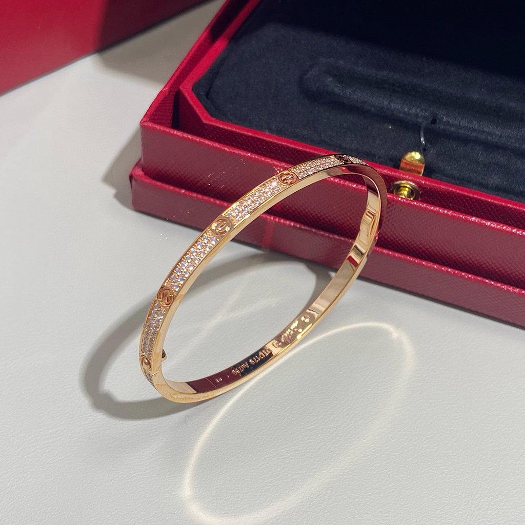 [⭐Aura]LOVE BRACELET 3.65MM DIAMOND-PAVED