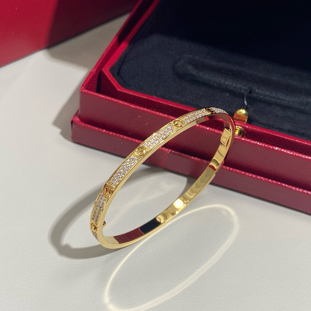 [⭐Aura]LOVE BRACELET 3.65MM DIAMOND-PAVED