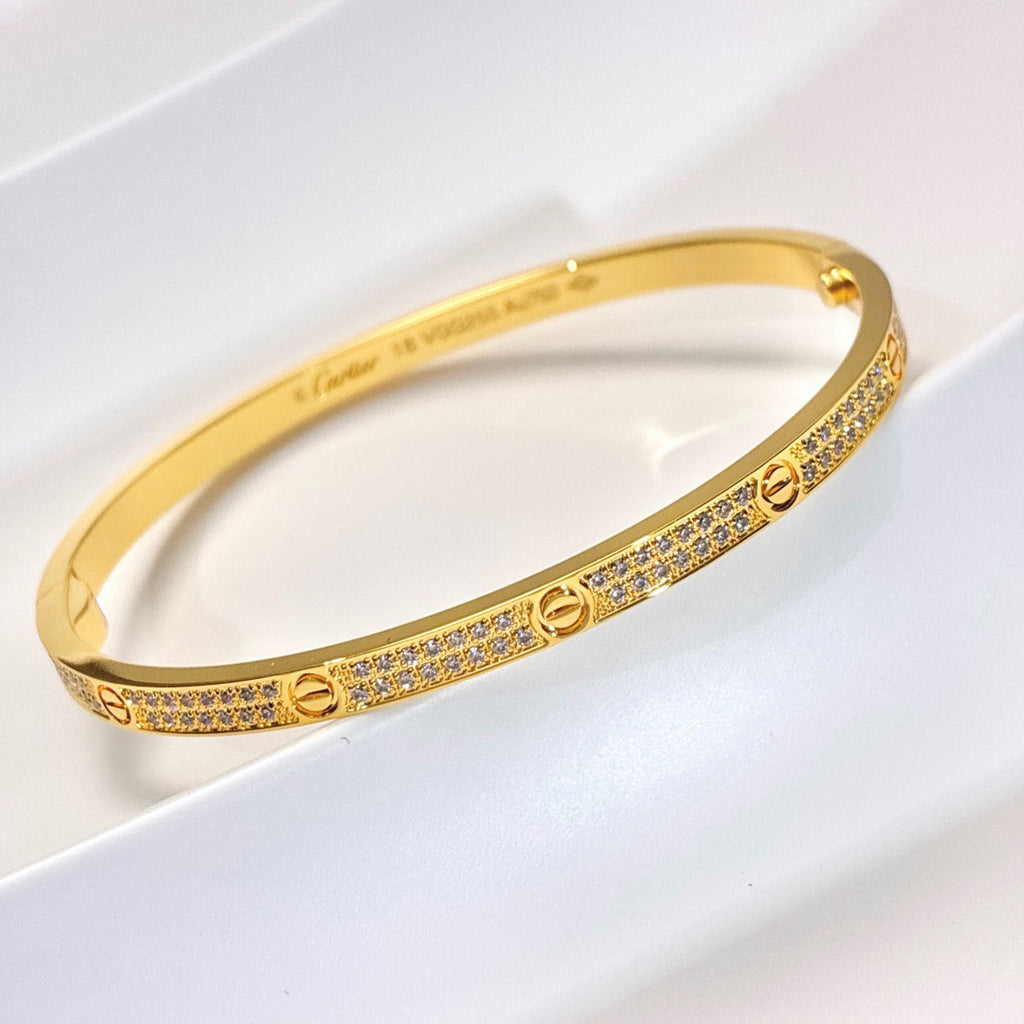[⭐Aura]LOVE BRACELET 3.65MM DIAMOND-PAVED