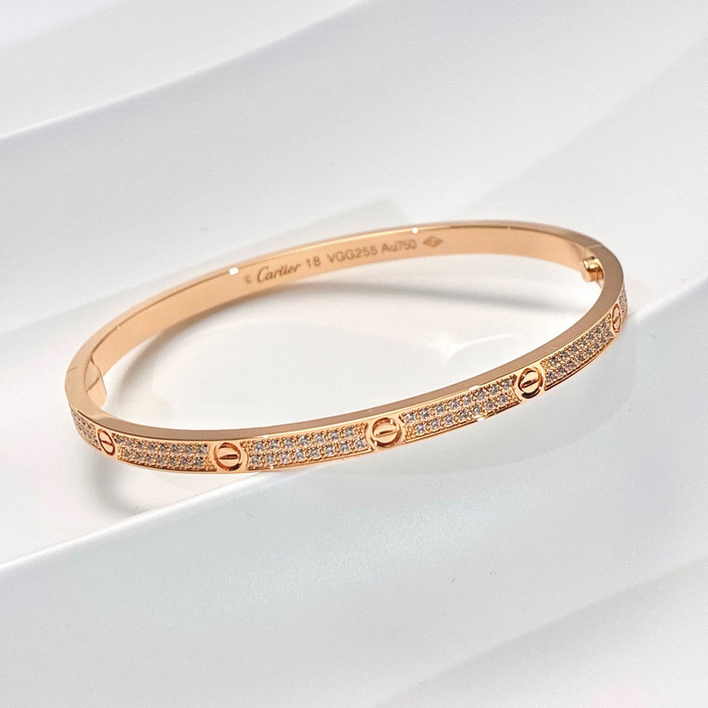 [⭐Aura]LOVE BRACELET 3.65MM DIAMOND-PAVED