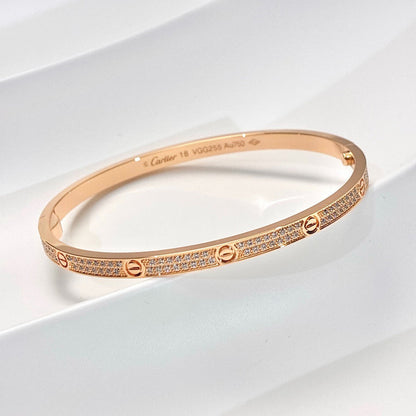 [⭐Aura]LOVE BRACELET 3.65MM DIAMOND-PAVED