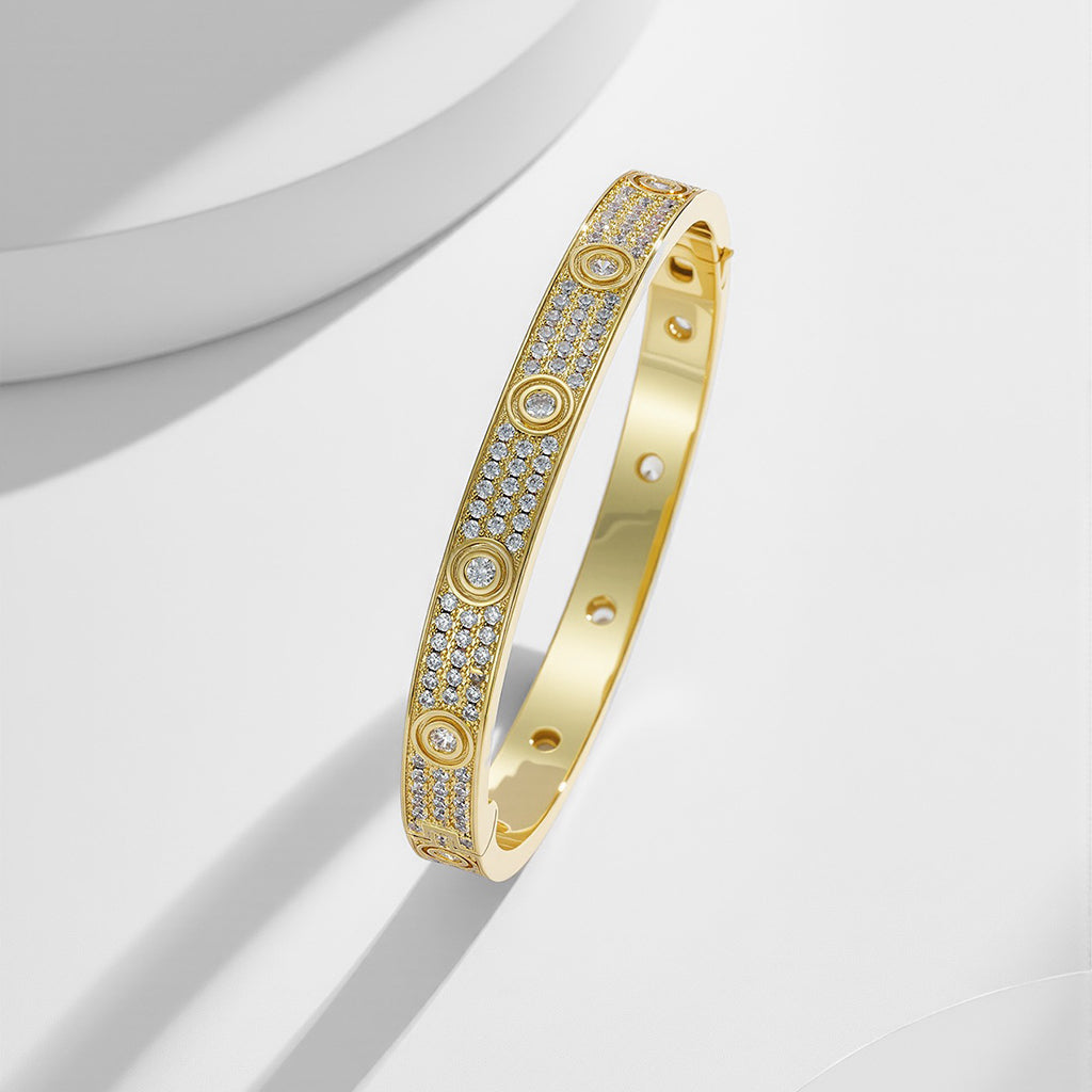 [⭐Aura]LOVE BRACELET 6.1MM DIAMOND-PAVED 10 BIG DIAMONDS