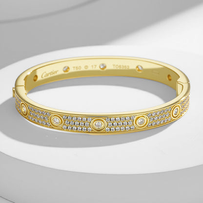 [⭐Aura]LOVE BRACELET 6.1MM DIAMOND-PAVED 10 BIG DIAMONDS