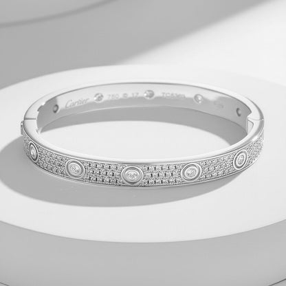 [⭐Aura]LOVE BRACELET 6.1MM DIAMOND-PAVED 10 BIG DIAMONDS
