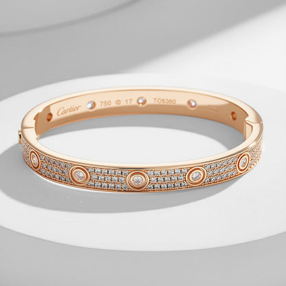 [⭐Aura]LOVE BRACELET 6.1MM DIAMOND-PAVED 10 BIG DIAMONDS