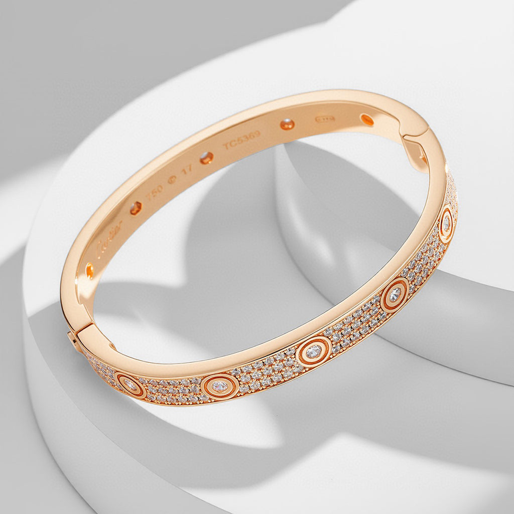 [⭐Aura]LOVE BRACELET 6.1MM DIAMOND-PAVED 10 BIG DIAMONDS