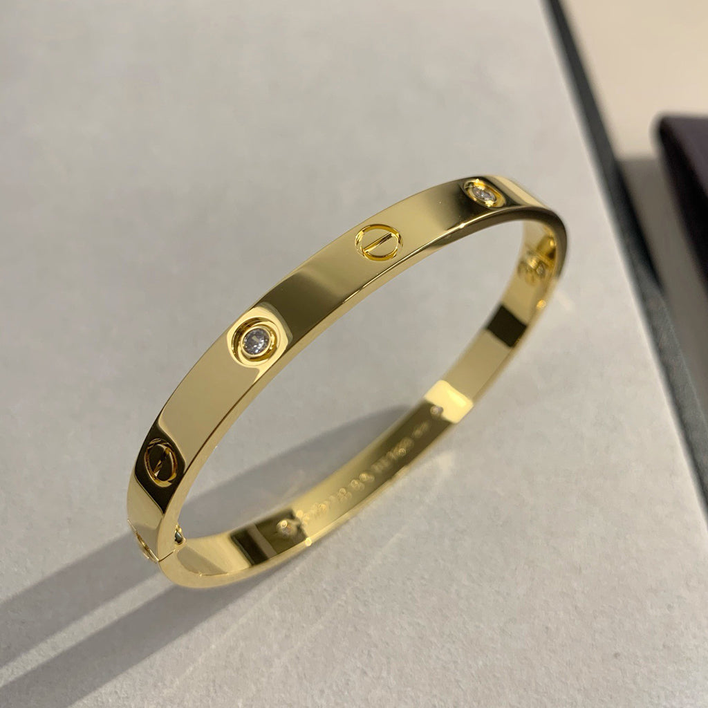 [⭐Aura]LOVE BRACELET 6.1MM 4 DIAMONDS