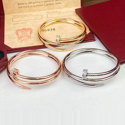 [⭐Aura]JUSTE BRACELET 3.5MM DOUBLE ROW DIAMOND