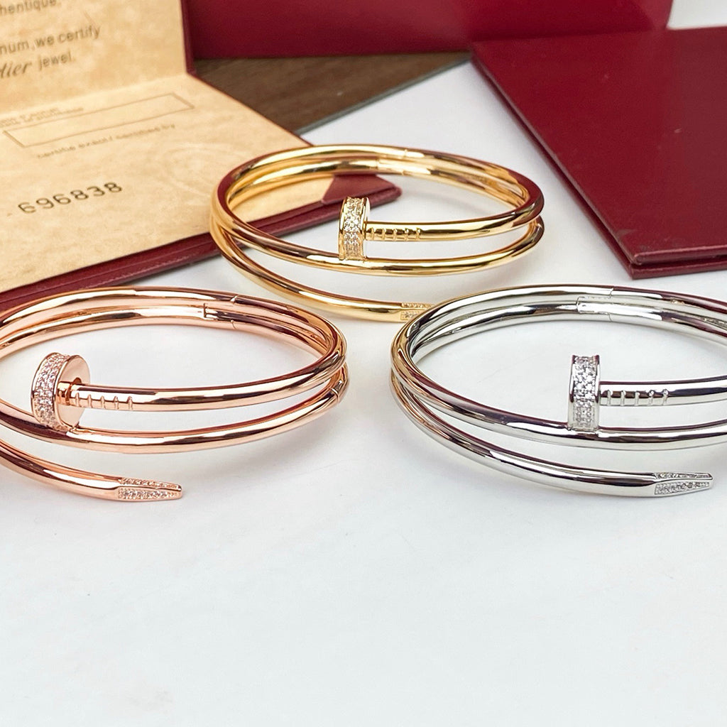 [⭐Aura]JUSTE BRACELET 3.5MM DOUBLE ROW DIAMOND