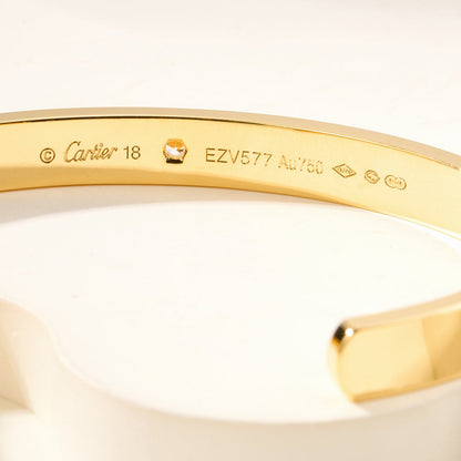 [⭐Aura]LOVE BRACELET 6.1MM 1 DIAMOND OPEN CUFF