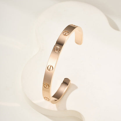 [⭐Aura]LOVE BRACELET 6.1MM OPEN CUFF