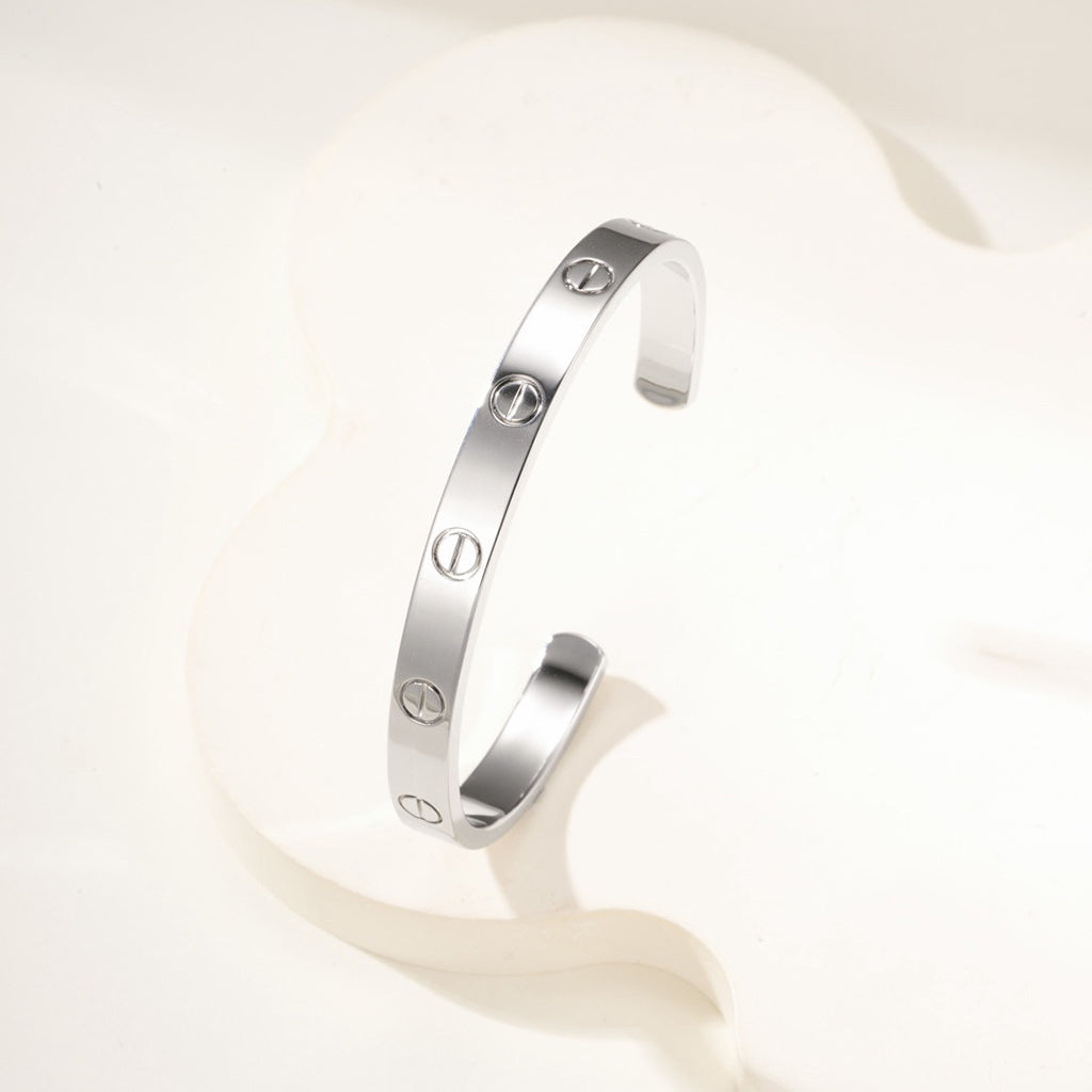 [⭐Aura]LOVE BRACELET 6.1MM OPEN CUFF