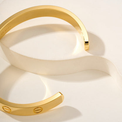 [⭐Aura]LOVE BRACELET 6.1MM OPEN CUFF